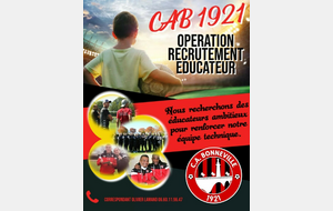 Recrutement éducateur / dirigeant